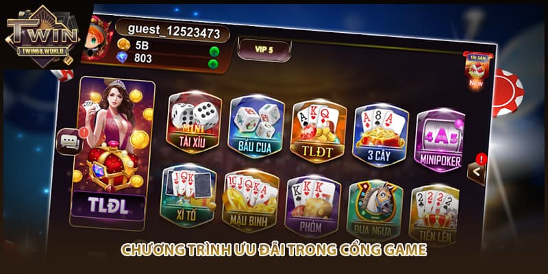 Chương trình ưu đãi trong cổng game